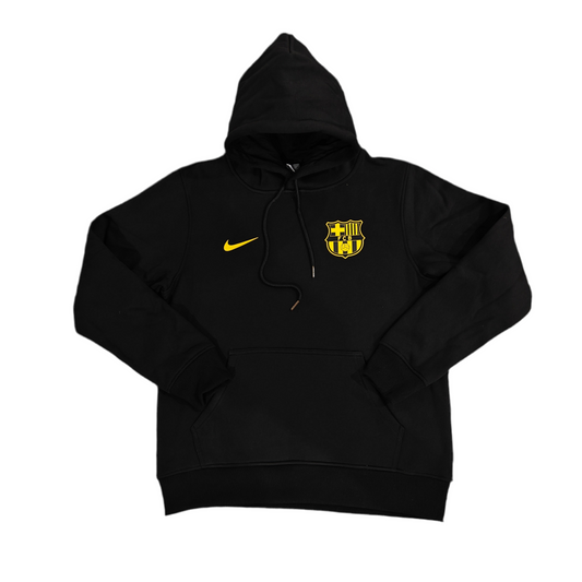 FC Barcelona Black Hoodie with Yellow Logo