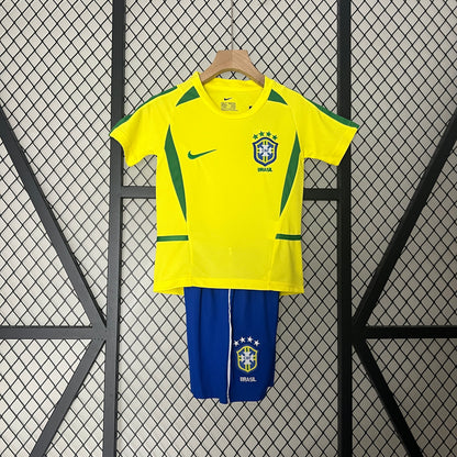 Brazil Home kids Football shirt 2002