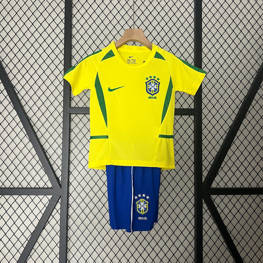 Brazil Home kids Football shirt 2002