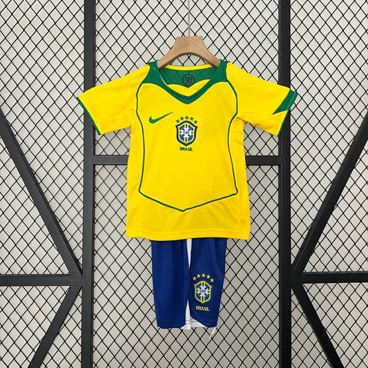 Brazil Home kids Football shirt 2004