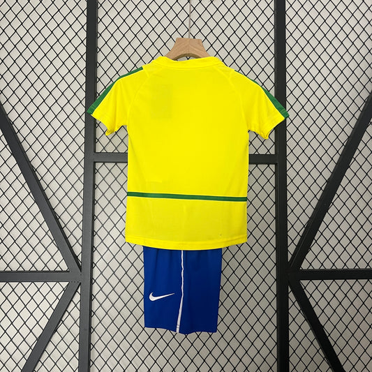 Brazil Home kids Football shirt 2002