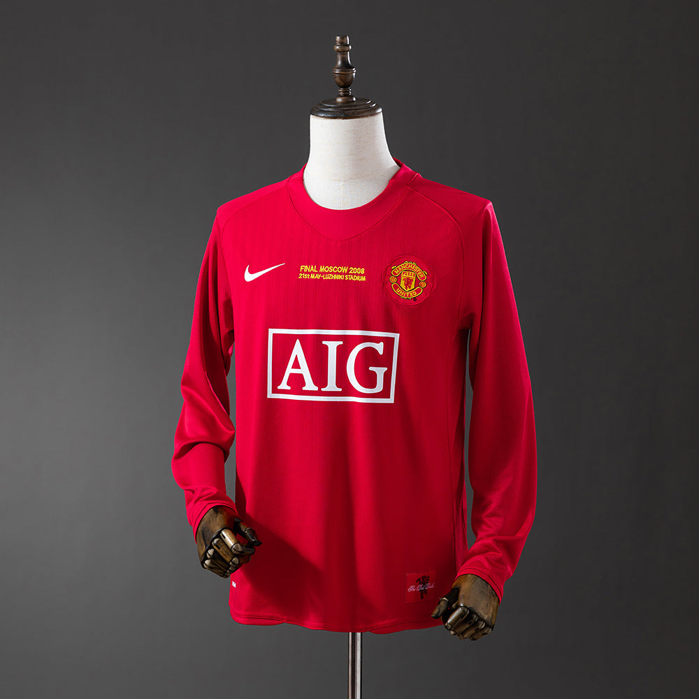 Manchester United Home Football Long sleeve shirt 2007/08