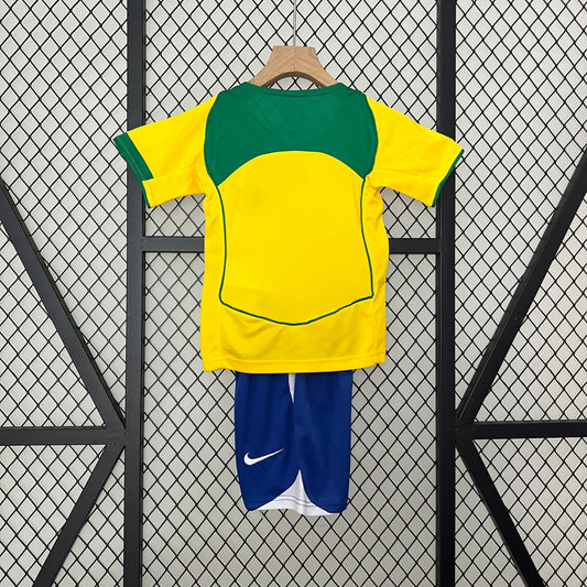 Brazil Home kids Football shirt 2004