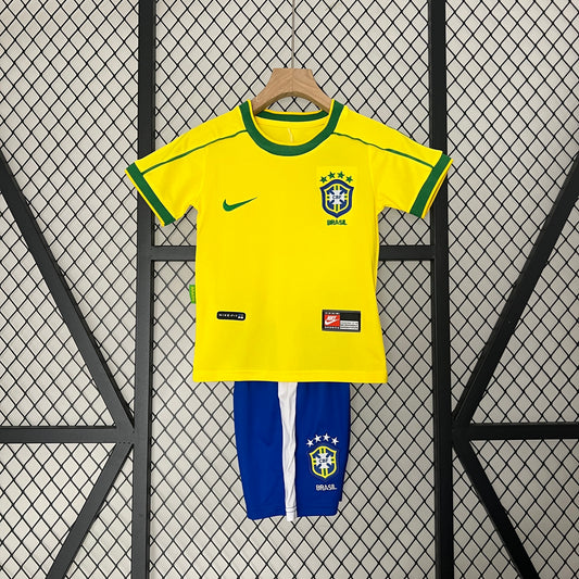 Brazil Home kids Football shirt 1998