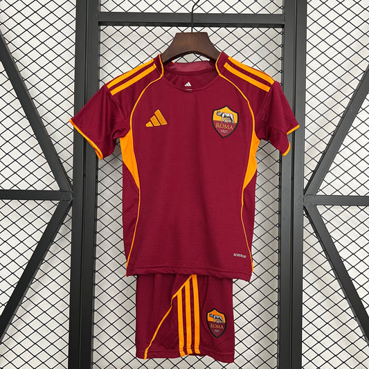 Roma FC Home kids Football shirt 2025/26